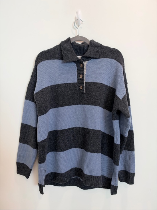 Madewell Sweaters - Madewell Rugby Stripe Polo Sweater